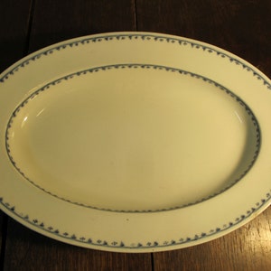 Antique oval plate, platter produced by the Royal Porcelain Manufacture in Vienna, 1824