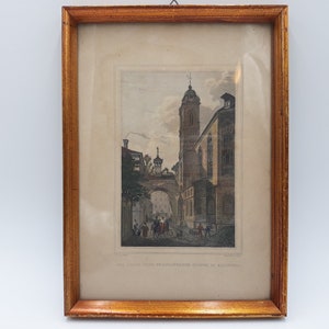 Die Pfarr- oder Franziskanerkirche in Salzburg - Church Salzburg Österreich Austria steel engraving M. Bayrer C. Rosee