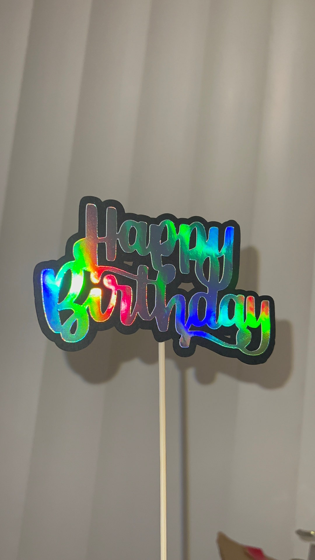 Halo happy Birthday Cake Topper Custom Handmade - Etsy