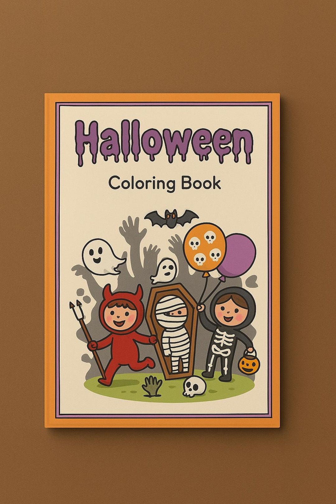 Spooky Halloween Coloring Book | Printable Pages for Kids (digital ...
