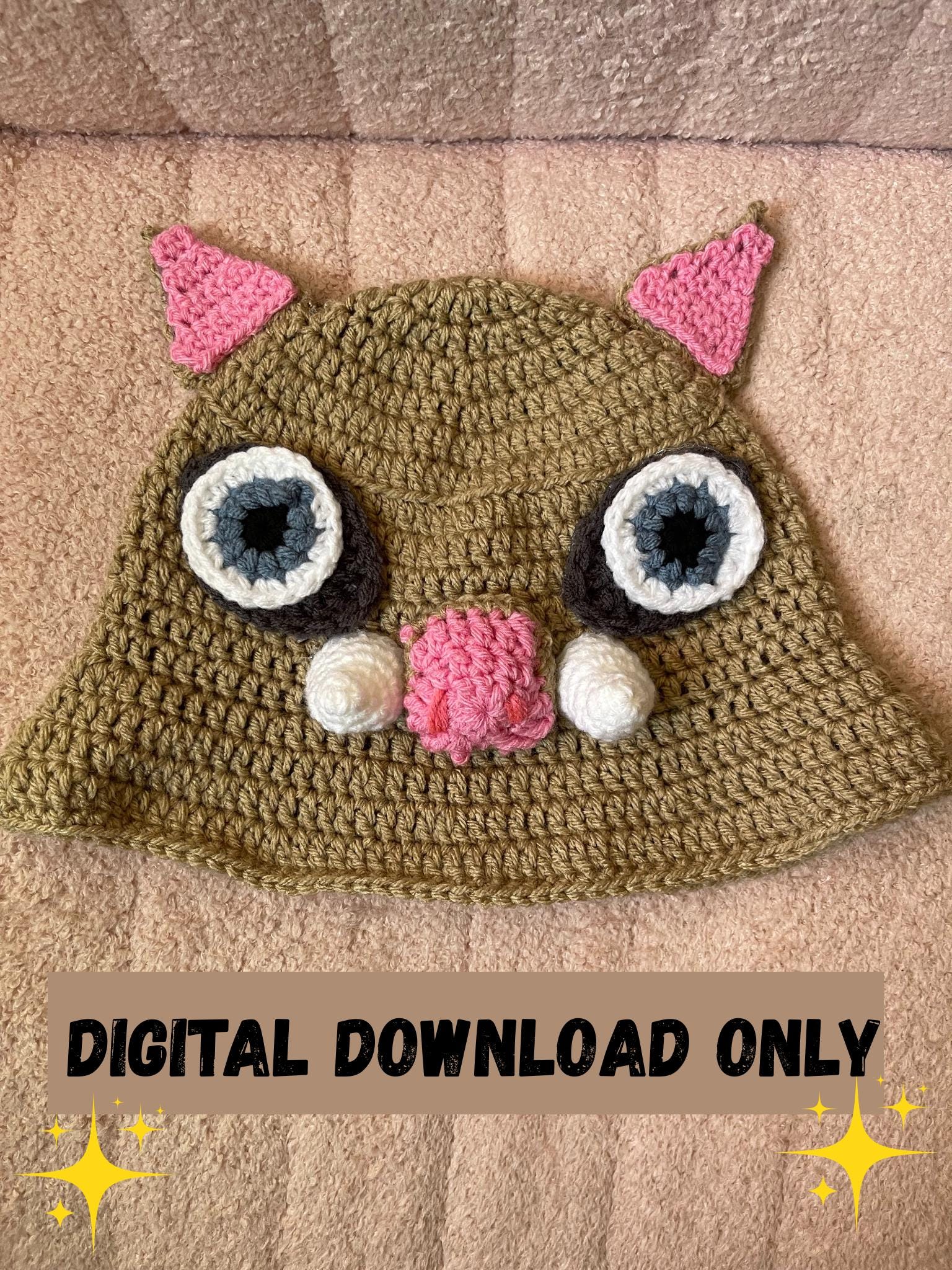 30 Bucket Hat Crochet Patterns for Trendy, Giftable Makes 23 INSTANT DIGITAL DOWNLOAD Inosuke Bucket Hat Crochet Pattern