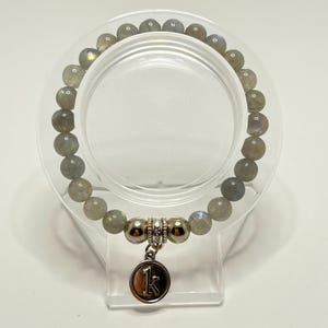 Benutzerdefinierte Anfang Labradorit Naturstein Armband Beruhigung Stressabbau Spiritueller Schutz Positive Veränderungen Persönliches Wachstum Personalisieren