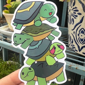 Rottmnt Schildkrötenstapel // 10 cm // Schildkröten // wasserfest und für überall gut zu gebrauchen :3