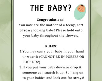 Who&#39;s Watching the Baby? | Baby Shower Game | Baby Game Instructions