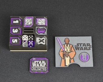 Ensemble de jetons Star Wars Unlimited et boîte à jetons : Mace Windu