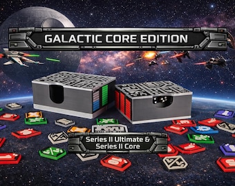 Ensemble de jetons Star Wars Unlimited et boîtes à jetons série II : édition galactique principale