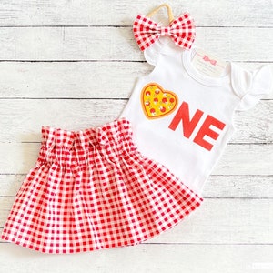 Pizza First Birthday Outfit Girl, Pizza 1st Birthday Shirt, Pizza Party Outfit, Smash Cake Outfit, Niece Aunt Gift