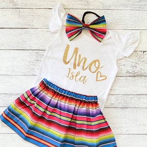 Fiesta First birthday outfit girl, Serape 1st birthday outfit, Cinco de Mayo, Mexican, Uno Birthday Party, Sombrero, Smash Cake Outfit As Shown