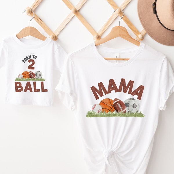 Born Two Ball Birthday Shirt, 2nd Birthday Shirt, Sports Birthday , Basketball Birthday Outfit, Matching Family, Mommy and Me Shirts