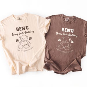 Teddy Bear First Birthday Shirt: Custom Family Matching Outfit
