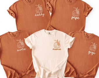 Pumpkin First Birthday Shirt: Retro Fall Family Matching Outfits