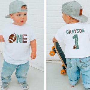 Touchdown First Birthday Shirt: Custom Football 1st Birthday Outfit