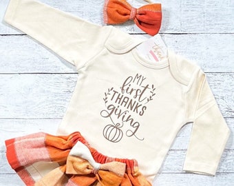 My First Thanksgiving Outfit, Baby Girl Thanksgiving Dress, Thanksgiving Shirt, Niece Aunt Gift