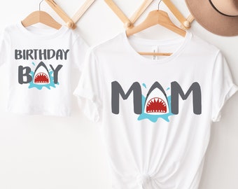 Shark Birthday Shirt, First Birthday Shirt, Shark 2nd Birthday Outfit, Matching Family, Mommy and Me Shirts