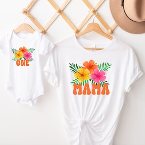 Luau First Birthday Outfit: Tropical Family Matching Shirts