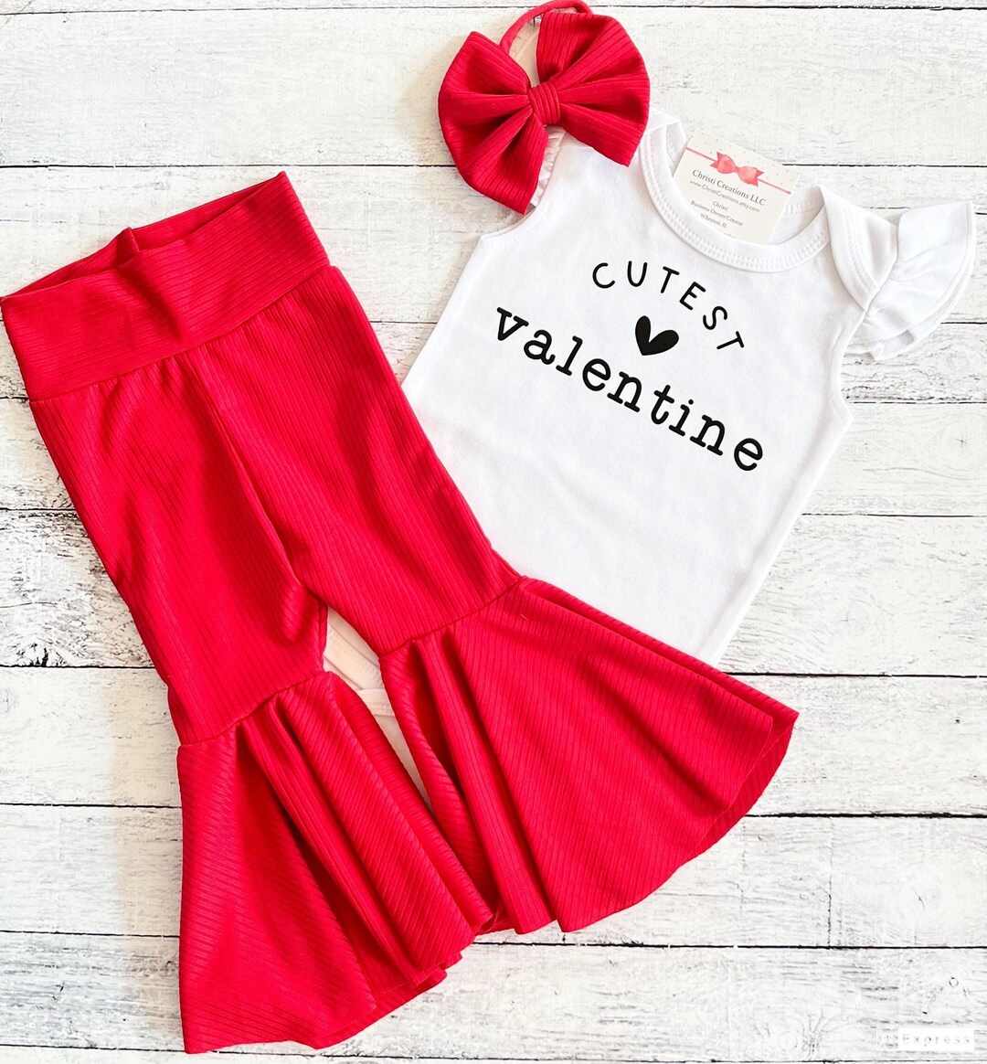 Baby Girl Valentine Outfit Cutest Valentine Shirt Toddler Etsy