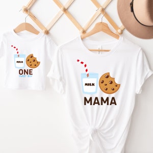 Cookies and Milk Birthday Shirt, First Birthday Shirt Boy, Cookies and Milk 1st Birthday Outfit, Matching Family, Mommy and Me Shirts