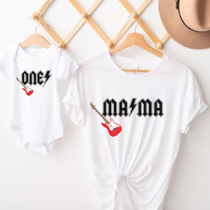 Rockin One Birthday Shirt, First Birthday Shirt, Rock and Roll 1st Birthday Outfit, Rock Star Birthday, Matching Family, Mommy and Me Shirts