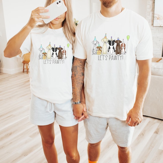 Let's Pawty Puppy birthday shirt, Puppy birthday party, boy birthday shirt, dog party shirt, toddler birthday, Matching Family Shirts