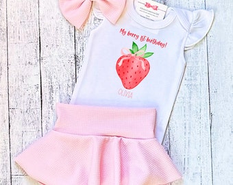 Strawberry 1st Birthday Outfit Girl, Sweet One First Birthday Shirt, Matching Family Shirts, Smash Cake Outfit