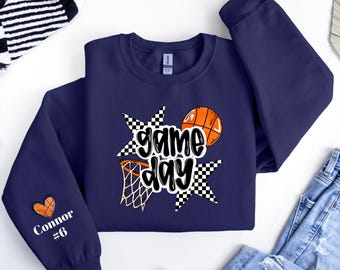 Custom Basketball Mom Sweatshirt: Personalized Gameday Crewneck