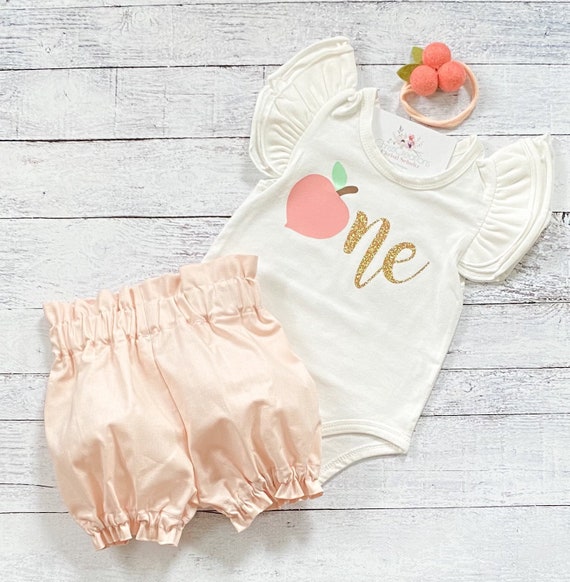 baby girl peach outfit