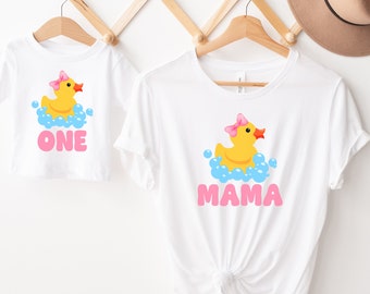 Rubber Duck Birthday Shirt, Rubber Ducky 1st Birthday,  Baby Girl Birthday Party, Matching Family, Mommy and Me Shirts