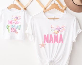 Oneder The Sea Birthday Shirt: Baby Girl 1st Birthday Outfit
