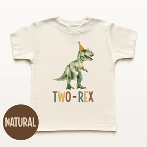 Two Rex Birthday Shirt: Personalized Dinosaur 2nd Birthday Tee - Etsy