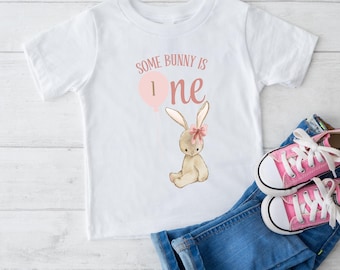 Some Bunny Is One First Birthday Shirt: Matching Family Tees