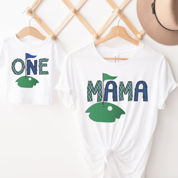 Golf Birthday Shirt, 1st Birthday Outfit, Hole in One Birthday Party, Matching Family, Mommy and Me Shirts