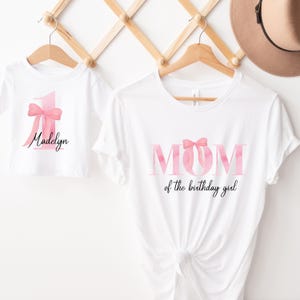 Pink Bow First Birthday Shirt: Matching Family Outfit