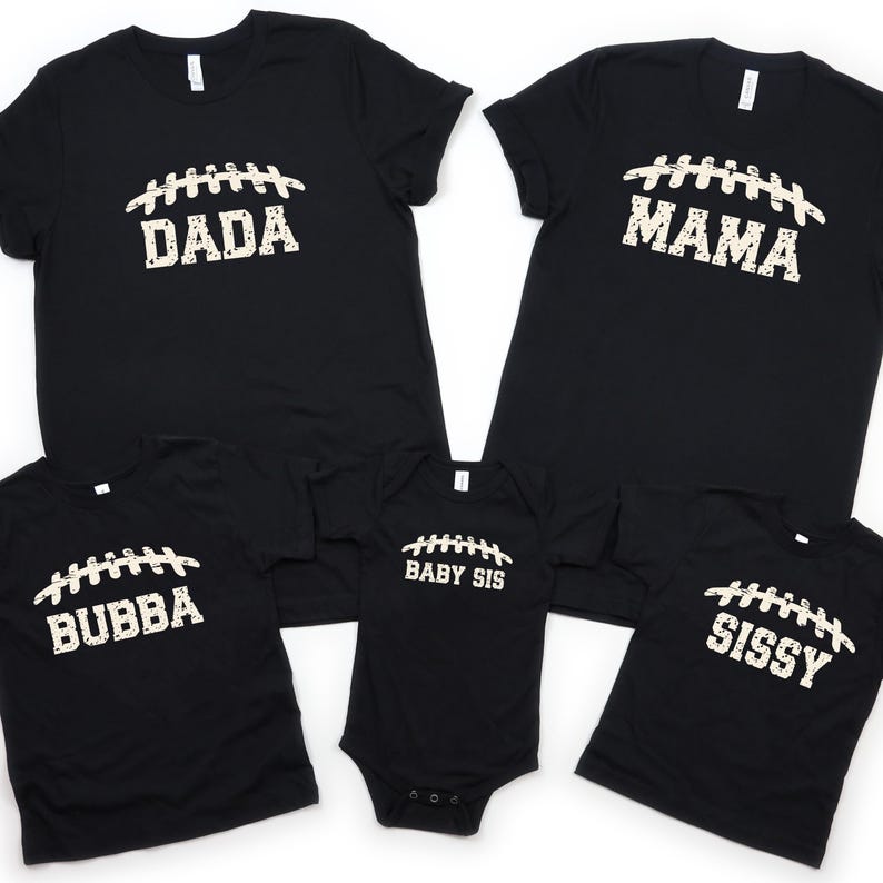 Football First Birthday Shirts for Family, Football Theme 1st Down Birthday Shirts, Matching Football Birthday Tees, Custom Rookie Year Tees image 4