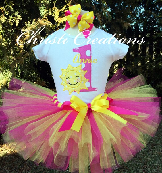 You Are My Sunshine Birthday Outfit Baby Girl Tutu 1st Etsy