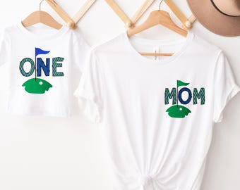 Golf Birthday Shirt, 1st Birthday Outfit, Hole in One Birthday Party, Matching Family, Mommy and Me Shirts
