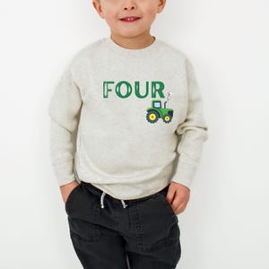 Tractor Birthday Shirt Boy, Farm Theme Birthday Shirt, Green Tractor Birthday Outfit, 1st Birthday Tractor Shirt, Custom Age Birthday Tee