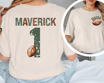 Camiseta de fútbol para el primer cumpleaños • Tema de fútbol para el primer cumpleaños • Camisetas a juego para toda la familia • Diseño frontal y trasero incluido