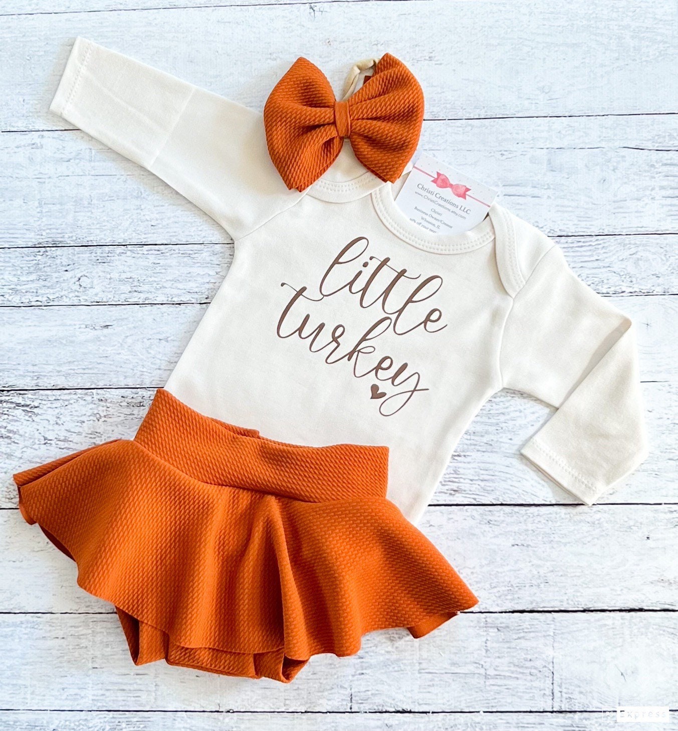 Thanksgiving Outfit Girl Little Turkey Fall Outfit Baby Girl First Thanksgiving Outfit Niece Aunt Gift Etsy