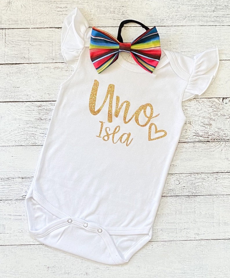 Fiesta First birthday outfit girl, Serape 1st birthday outfit, Cinco de Mayo, Mexican, Uno Birthday Party, Sombrero, Smash Cake image 2