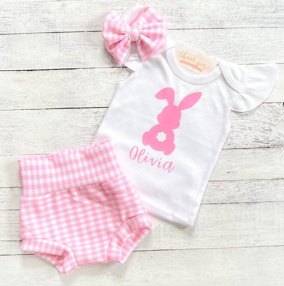 Easter Outfit Baby Girl, Easter Bloomers Bummies, First Easter Outfit