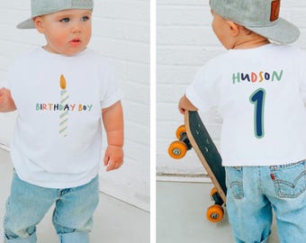 Toddler Birthday Shirt, Custom Kids Birthday Tee, Personalized Age and Name Shirt, Boys or Girls Birthday Outfit