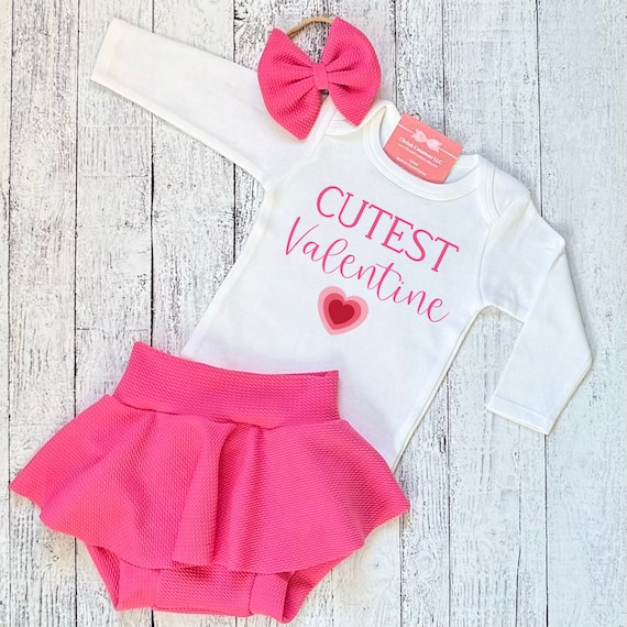 Newborn girl valentine outfit top