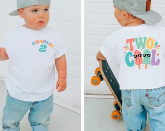 Two Cool Birthday Shirt, Popsicle 2nd Birthday Outfit, Summer Birthday Shirt, Two Cool Party, Toddler 2nd Birthday Tee