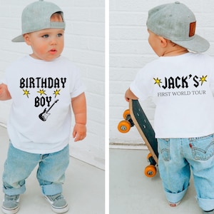 First World Tour Birthday Shirt,Rock and Roll 1st Birthday Outfit, Rock Star Birthday, Matching Family Shirts, Toddler Birthday Tee