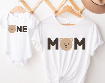 Bear Birthday Shirt, First Birthday Shirt, Brown Bear 1st Birthday Outfit, Teddy Bear Birthday, Matching Family, Mommy and Me Shirts