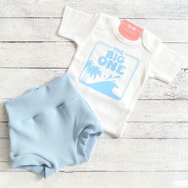 The Big One Birthday Outfit, Surf 1st Birthday Shirt, Ocean, Beach, Baby Boy Smash Cake Outfit, Matching Family Shirts