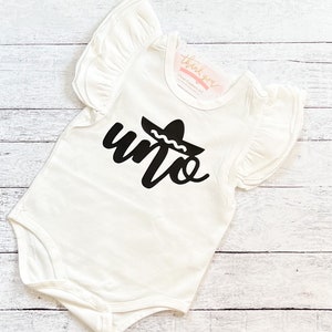 Baby Girl Uno First Birthday Outfit, Serape High Waisted Bloomer Outfit, Mexican Birthday Bummies, Baby Girl Gift Bodysuit Only