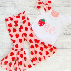 Strawberry 1st Birthday Outfit Girl, Sweet One First Birthday Shirt, Matching Family Shirts, Smash Cake Outfit