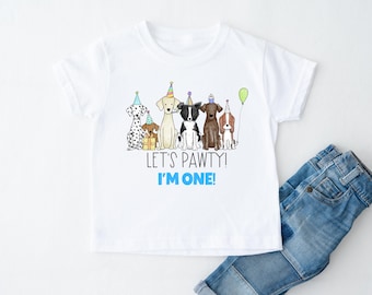 Dog Birthday Shirt, Puppy Pawty Tee, Matching Family Shirts, Any Age