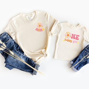 One Happy Girl Retro Birthday Shirt: Matching Family Tees